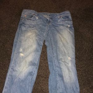 Roughed jeans